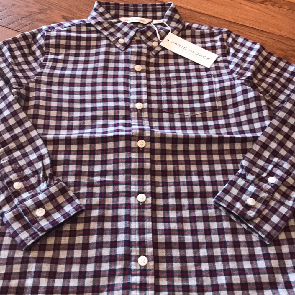 Janie & Jack Boys Plaid Button Down. NWT - Picture 3 of 4